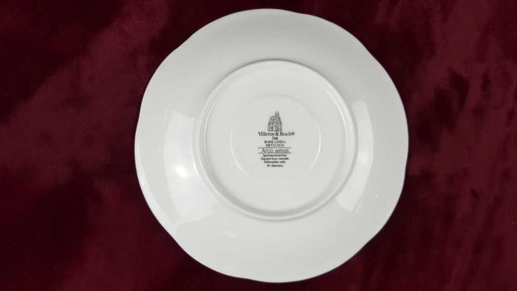 [45816457] Untertasse für Kaffee 15 cm Villeroy & Boch Arco Weiß Bone China gebraucht - sehr gut Bild 4