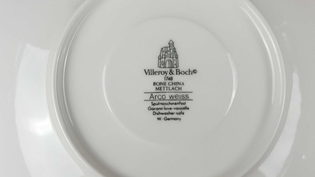 [45816457] Untertasse für Kaffee 15 cm Villeroy & Boch Arco Weiß Bone China gebraucht - sehr gut Bild 6