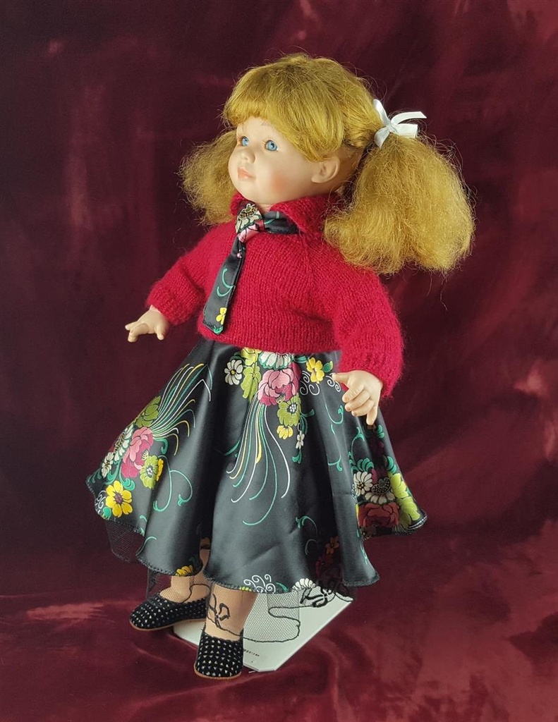 [45816460] Künstlerpuppe Porzellanpuppe Dekopuppe Geschenkidee H 48,5 cm Bild 4