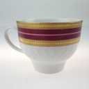 [458164719] Kaffeetasse Goldrand 0,2 L Mitterteich Rot Relief Bavaria gebraucht - gut Bild 3