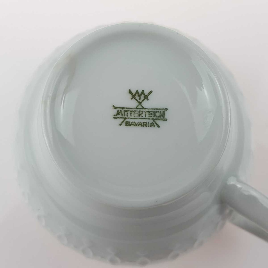 [458164719] Kaffeetasse Goldrand 0,2 L Mitterteich Rot Relief Bavaria gebraucht - gut Bild 5