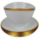 [458164722] Sauciere Goldrand 0,4 L Thomas Porzellan Sigvard Bernadotte Weiß gebraucht - gut Bild 2