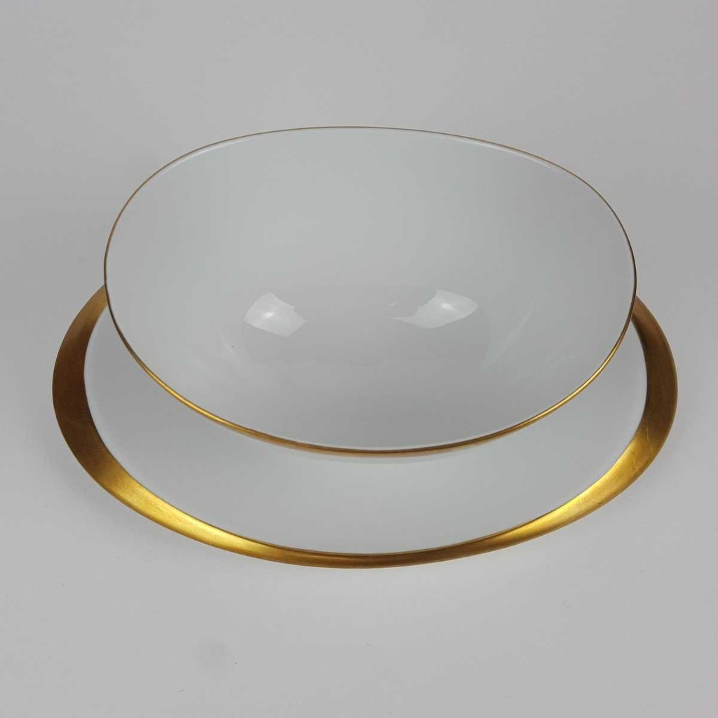 [458164722] Sauciere Goldrand 0,4 L Thomas Porzellan Sigvard Bernadotte Weiß gebraucht - gut Bild 3