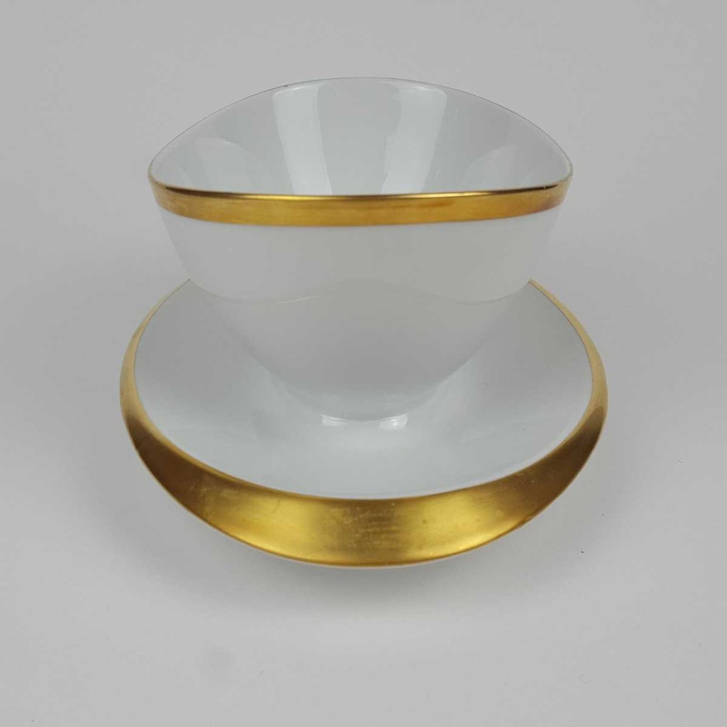 [458164722] Sauciere Goldrand 0,4 L Thomas Porzellan Sigvard Bernadotte Weiß gebraucht - gut Bild 8