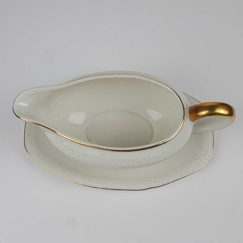 [458164725] Sauciere Goldrand 1tlg 0,4 L Schaller elfenbein Beige Bavaria gebraucht - gut Bild 5