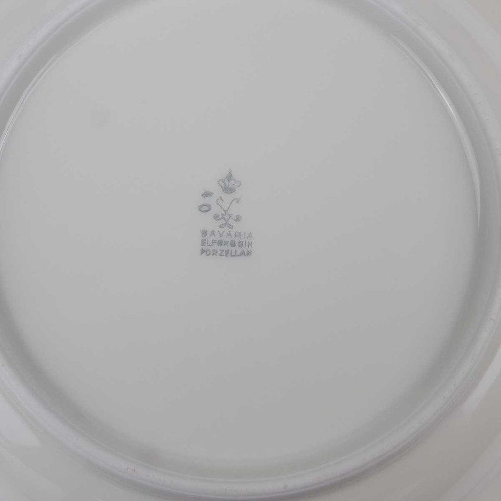 [458164727] Suppenteller Goldrand 24,4 cm Schaller elfenbein Bavaria gebraucht - gut Bild 5
