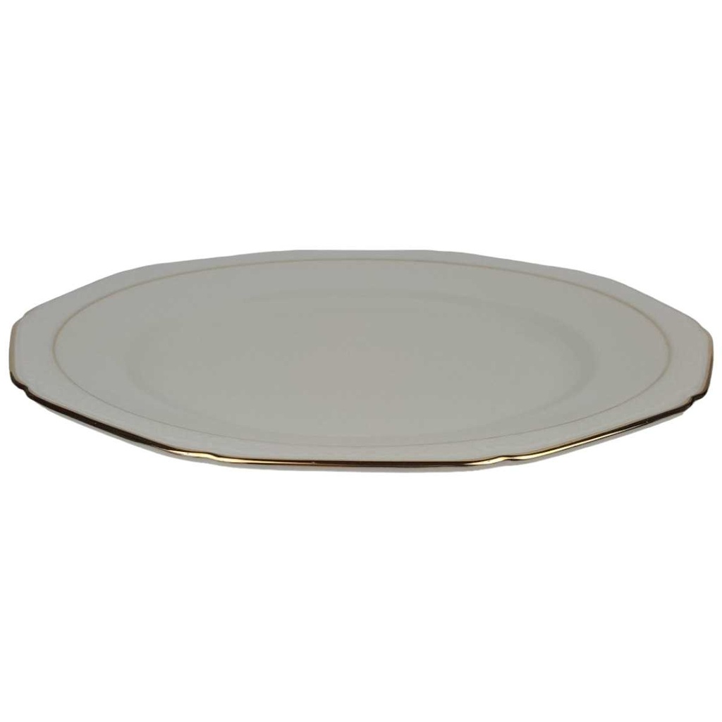[458164739] Speiseteller Essteller Goldrand 24,3 cm Schaller elfenbein Beige Bavaria gebraucht - gut Bild 2