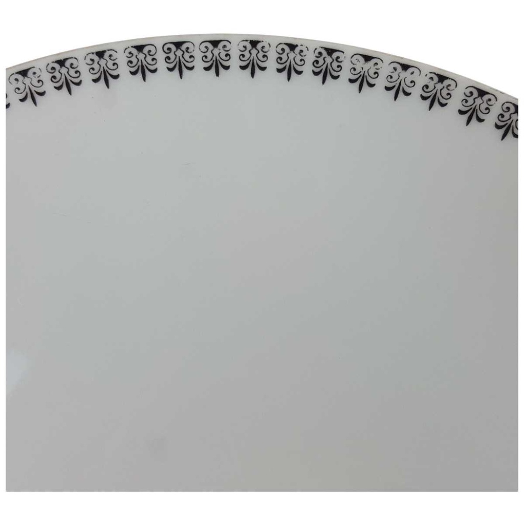 [458164740] Kuchenteller Dessertteller 19,5 cm Retsch Wunsiedel Form 4406 schwarz gold Dekor gebraucht - gut Bild 2