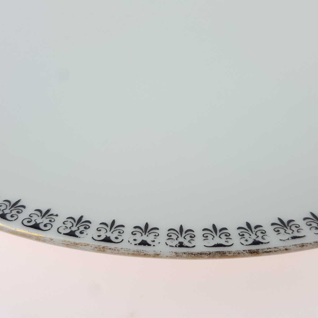 [458164740] Kuchenteller Dessertteller 19,5 cm Retsch Wunsiedel Form 4406 schwarz gold Dekor gebraucht - gut Bild 3