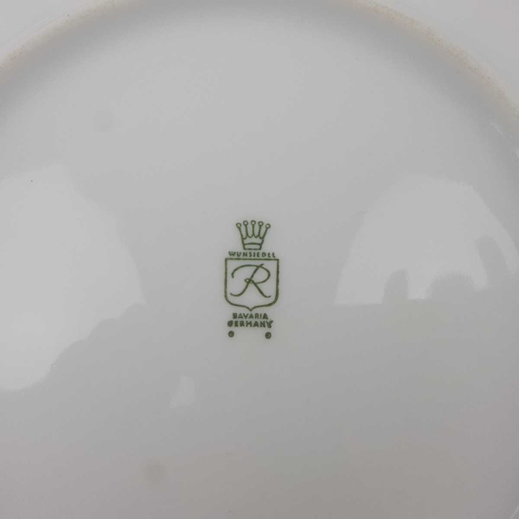 [458164740] Kuchenteller Dessertteller 19,5 cm Retsch Wunsiedel Form 4406 schwarz gold Dekor gebraucht - gut Bild 4
