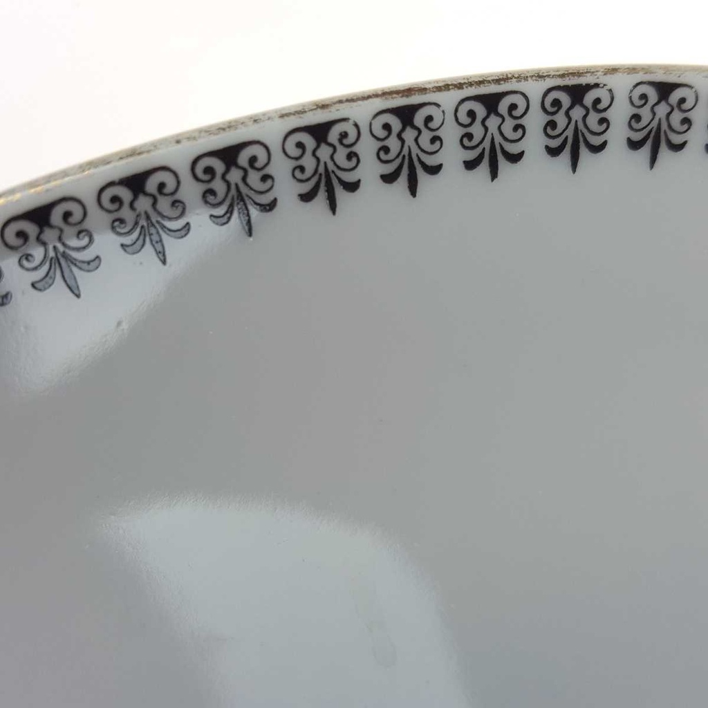 [458164742] Speiseteller Essteller 24,1 cm Retsch Wunsiedel Form 4406 schwarz gold Dekor gebraucht - gut Bild 4
