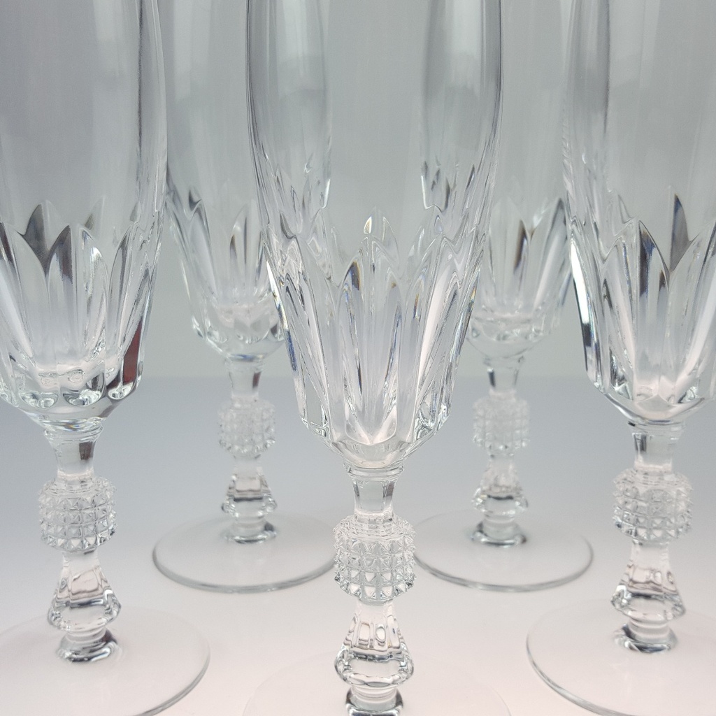 [2119174] 5er Set Sektgläser Sektglas auf Stiel Bleiskristall H 19,5 cm Bild 4