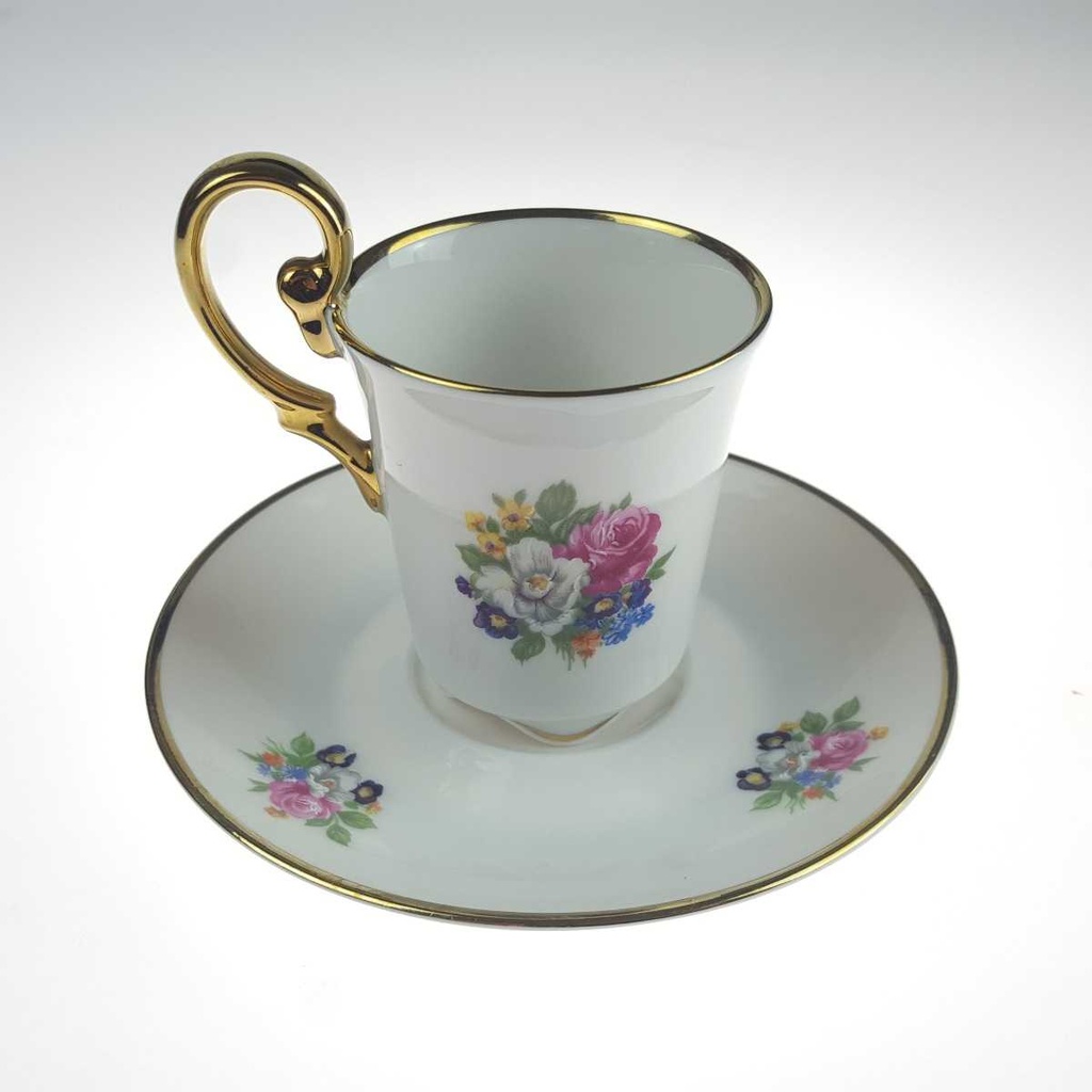 [2119181] 2er Set Espresso/Mokkatasse mit Untertasse Goldrand Seltmann Weiden Vohenstrauß gebraucht - gut Bild 4