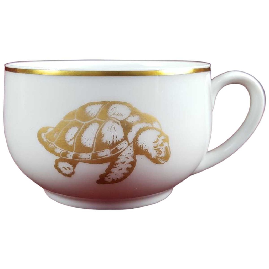[45816476] Mokkatasse Tasse Espressotasse Goldrand Tirschenreuth Schildkröten Motiv Goldmotiv Weiß gebraucht - sehr gut Bild 2