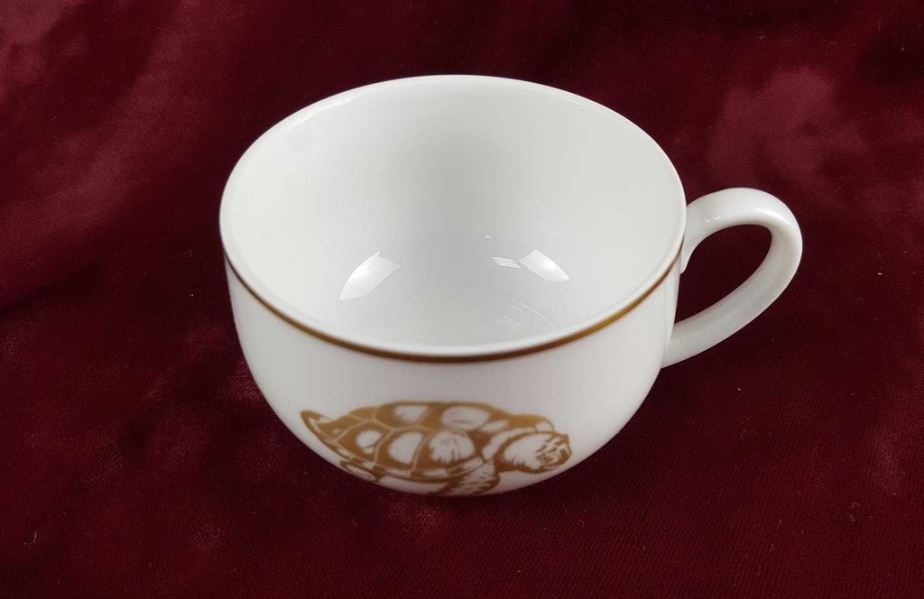 [45816476] Mokkatasse Tasse Espressotasse Goldrand Tirschenreuth Schildkröten Motiv Goldmotiv Weiß gebraucht - sehr gut Bild 3