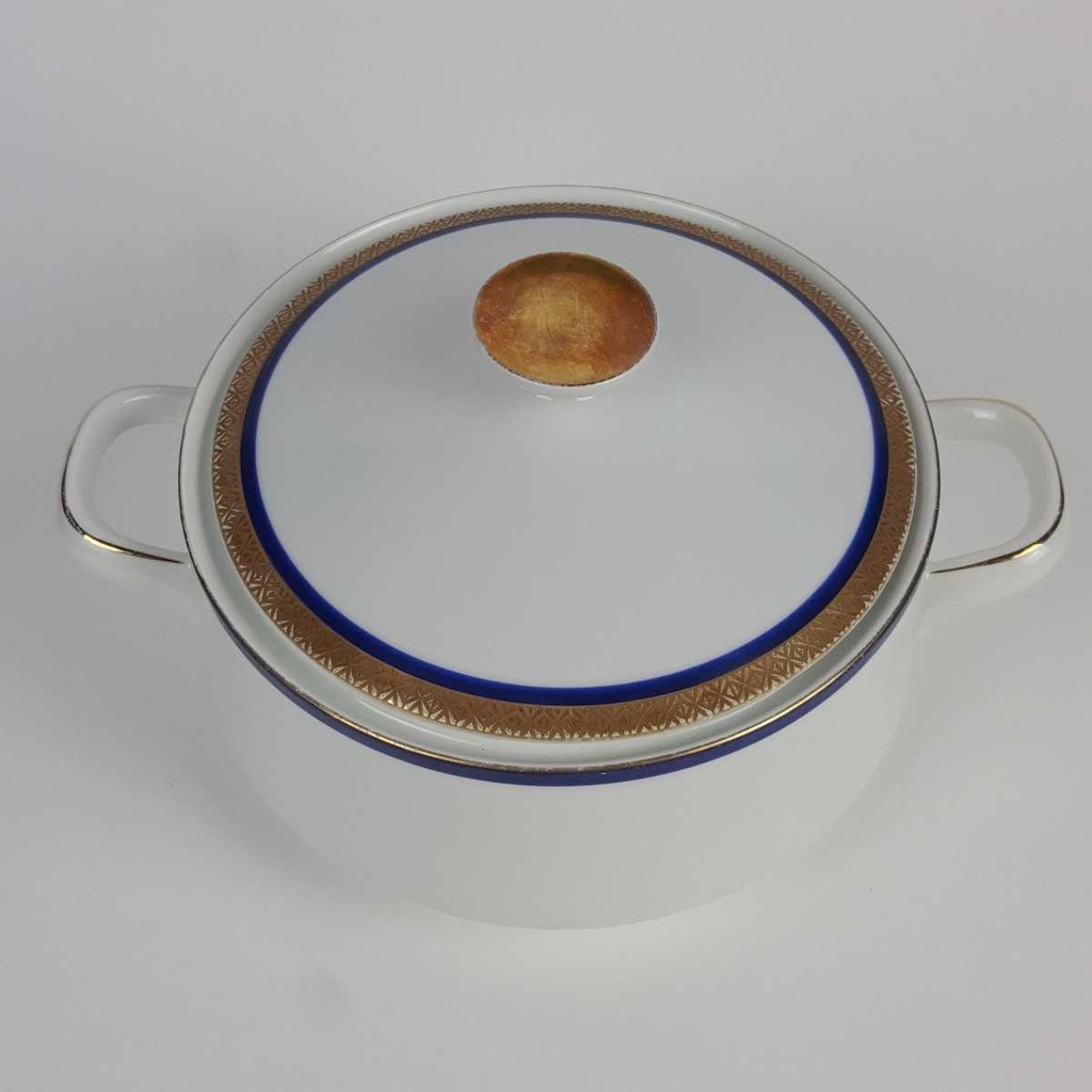 [458164788] Terrine Golddekor 1,25 L Plankenhammer blau Bavaria gebraucht - akzeptabel Bild 2