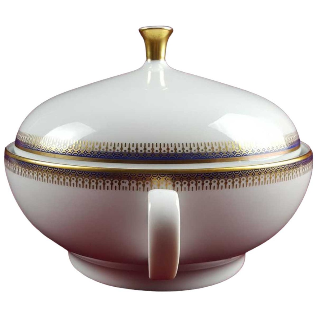 [45816479] Ragoutterrine Servierschüssel 1,3 L Seltmann Weiden Vohenstrauß Form 6397 Kobaltblau Gold Blau gebraucht - gut Bild 2