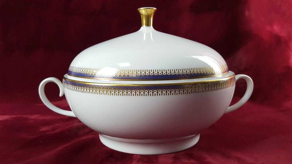 [45816479] Ragoutterrine Servierschüssel 1,3 L Seltmann Weiden Vohenstrauß Form 6397 Kobaltblau Gold Blau gebraucht - gut Bild 3