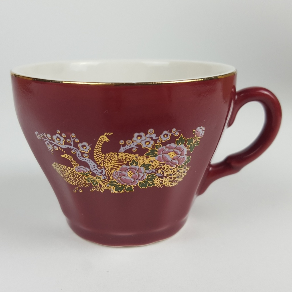 [2119184] 2er Set Amsel Porzellan Blumendekor Goldrand Mokkatasse mit Untertasse Bild 5