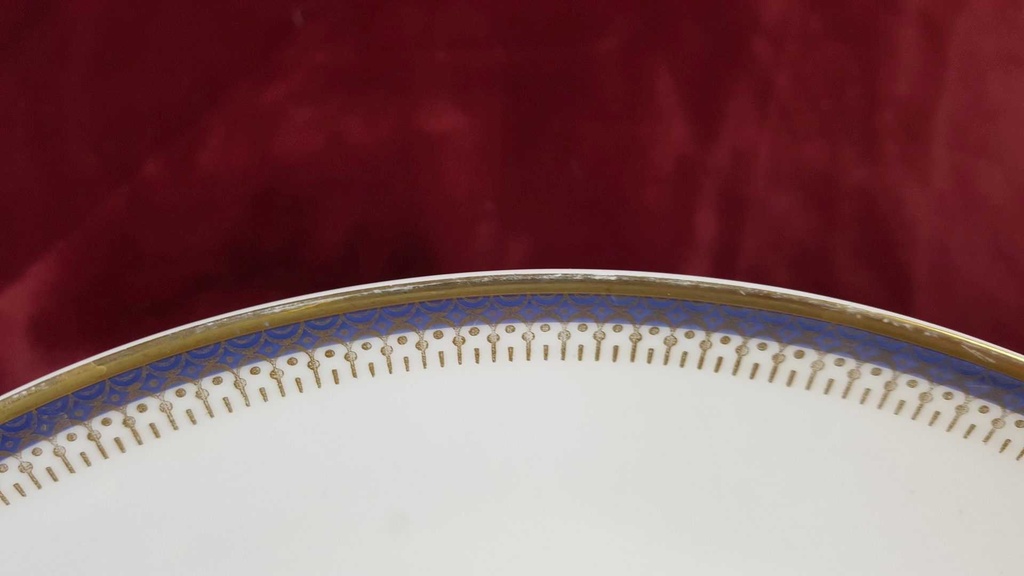 [45816481] Schüssel Servierschüssel 23,8 cm Seltmann Weiden Vohenstrauß Form 6397 Kobaltblau Gold Blau gebraucht - gut Bild 3