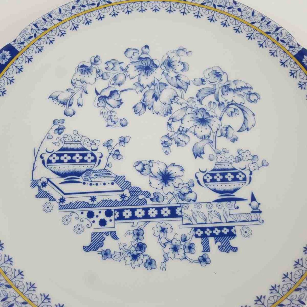 [458164810] Kuchenplatte mit Henkeln Schaller China Blau gebraucht - gut Bild 4