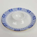 [458164817] Eierbecher Goldrand ohne Stempel Schaller China Blau Bavaria gebraucht - gut Bild 3