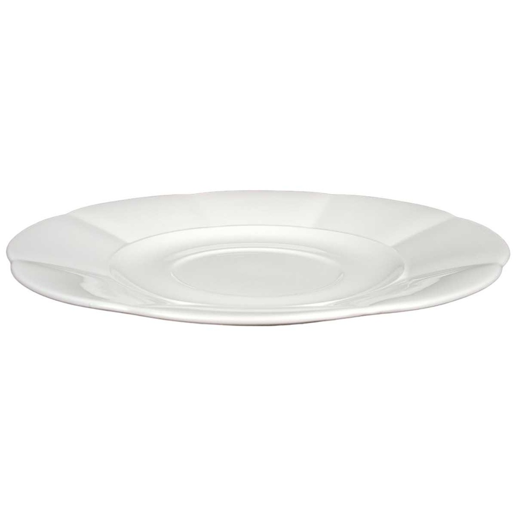 [458164830] Untertasse 17,5 cm Villeroy & Boch Damasco Weiß gebraucht - gut Bild 2