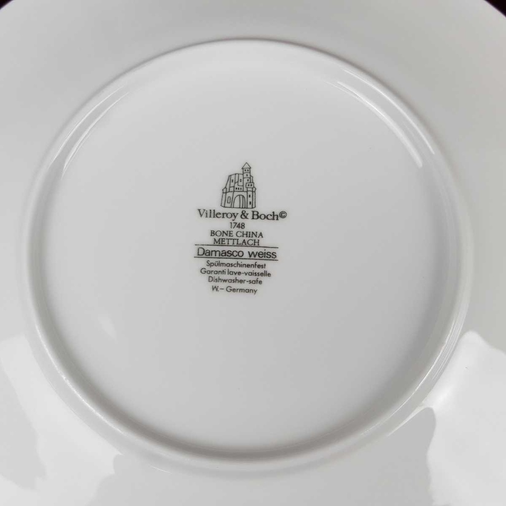 [458164830] Untertasse 17,5 cm Villeroy & Boch Damasco Weiß gebraucht - gut Bild 5