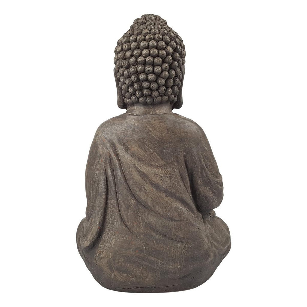 [458164847] Buddha Figur Steinguss grün/braun Garten Terrasse Feng Shui Dekoration 35 cm Bild 4