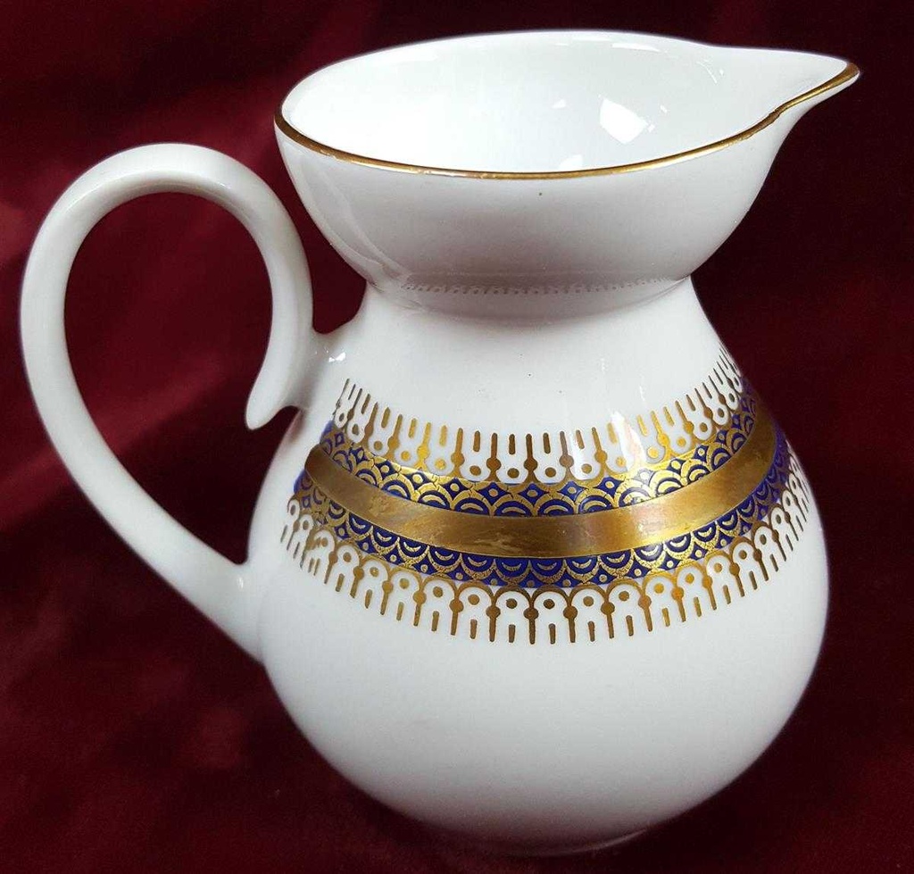 [45816485] Milchkännchen Golddekor Seltmann Weiden Vohenstrauß Form 6397 Kobaltblau Blau gebraucht - gut Bild 3