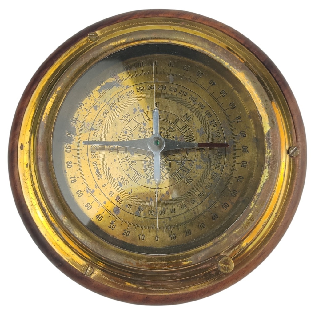 [458164851] Schiffskompass Bootskompass Kompass in XXL Maritime Dekoration im Antik-Look Bild 2