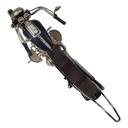 [458164853] Großes schwarzes Blechmotorrad mit Flamme Modell Motorrad Chopper Deko Bild 5