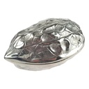 [458164857] Dekorative Walnuss Schale mit Deckel Alu silber 20 cm Bild 2