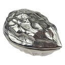 [458164857] Dekorative Walnuss Schale mit Deckel Alu silber 20 cm Bild 4