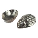 [458164857] Dekorative Walnuss Schale mit Deckel Alu silber 20 cm Bild 5