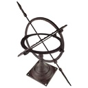 [458164861] Sonnenuhr Gusseisen braun Gartendekoration mit Standfuss Bild 6