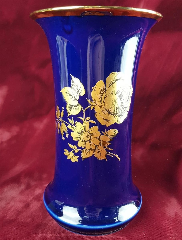 [45816487] Blumenvase 19,7 cm Royal KPM Bavaria Kobaltblau Blau gebraucht - gut Bild 2