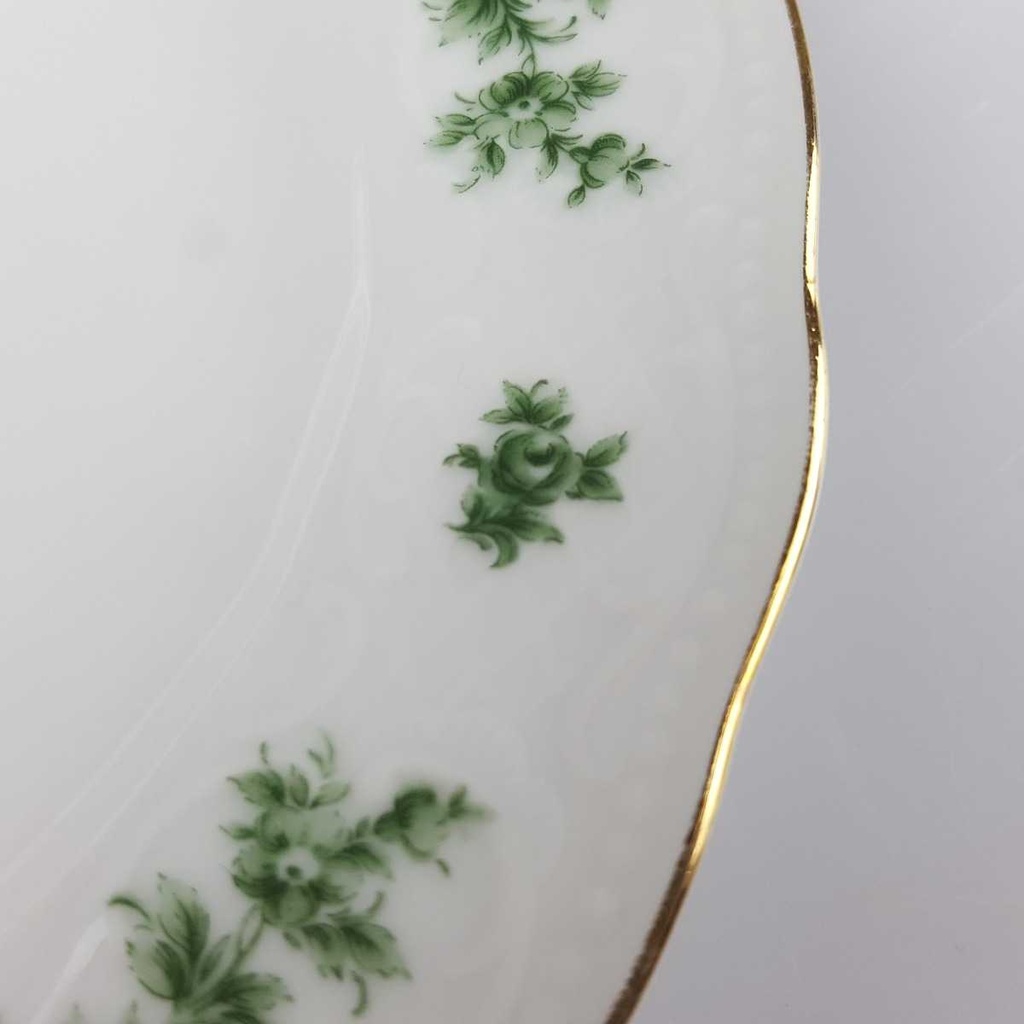 [458164889] Kuchenteller Dessertteller 19 cm Seltmann Weiden Wien Grüne Rose gebraucht - gut Bild 3