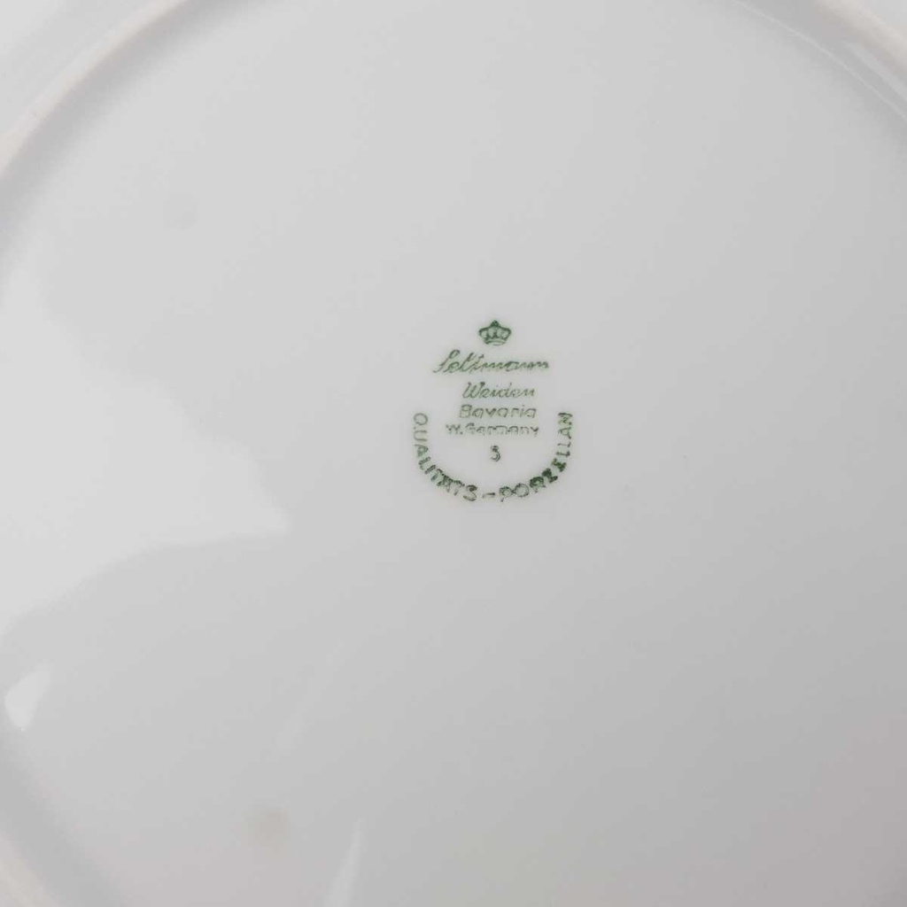 [458164889] Kuchenteller Dessertteller 19 cm Seltmann Weiden Wien Grüne Rose gebraucht - gut Bild 6