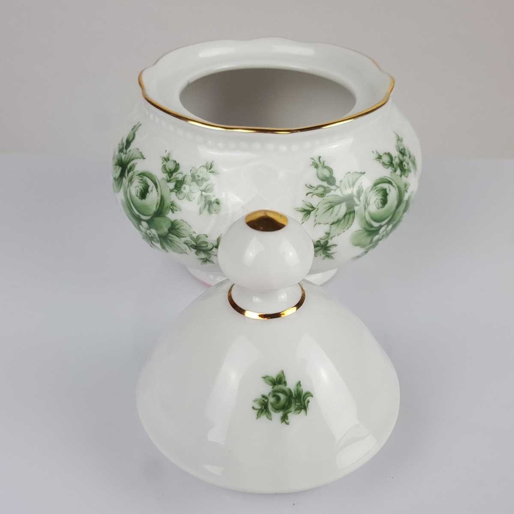 [458164891] Kaffeetasse Zuckerdose Seltmann Weiden Wien Grüne Rose Bild 3