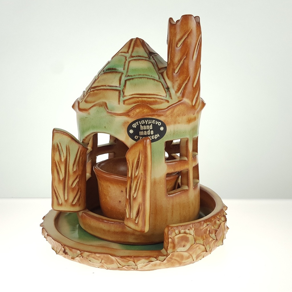 [458164932] Teelichthaus Dufthaus Lichthaus Leuchthaus Dufthäuschen Keramik H 15,4 cm Bild 6