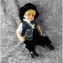 [45816495] Porzellanpuppe Dekopuppe Geschenkidee sitzend H 27,8 cm Bild 2