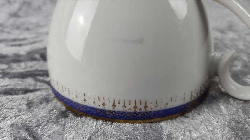 [45816502] Kaffeetasse Tasse Seltmann Weiden Vohenstrauß Form 6397 Kobaltblau Gold Blau gebraucht - akzeptabel Bild 3