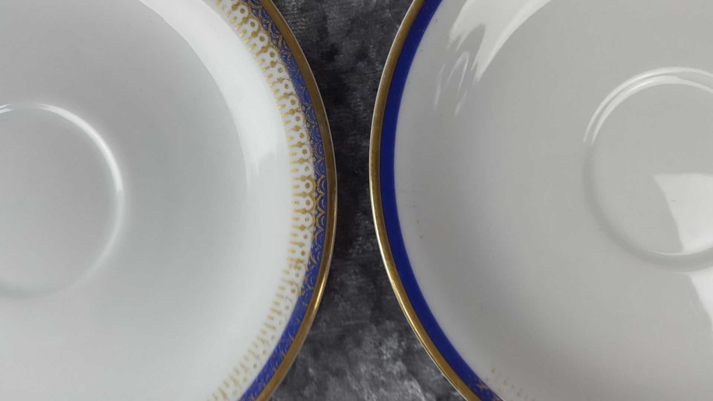 [2119195] 6er Set Untertasse für Kaffee 15 cm Seltmann Weiden Vohenstrauß Form 6397 Kobaltblau Gold Blau gebraucht - akzeptabel Bild 6