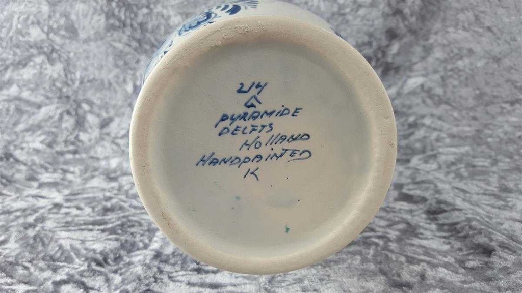 [45816512] Vase 27,5 cm Delfts Blauw gebraucht - gut Bild 9