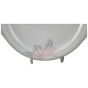 [45816521] Dessertteller Kuchenplatte mit Henkeln Tortenplatte Tortenständer Eschenbach Valencia 1495 rosa Blumen gebraucht - gut Bild 2