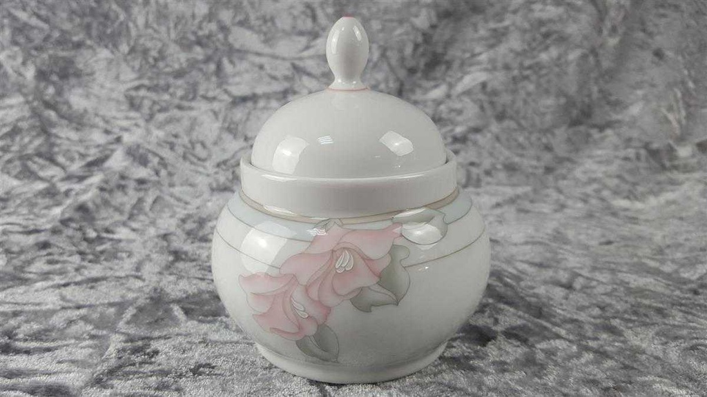[45816523] Zuckerdose Eschenbach Valencia 1495 rosa Blumen gebraucht - sehr gut Bild 3