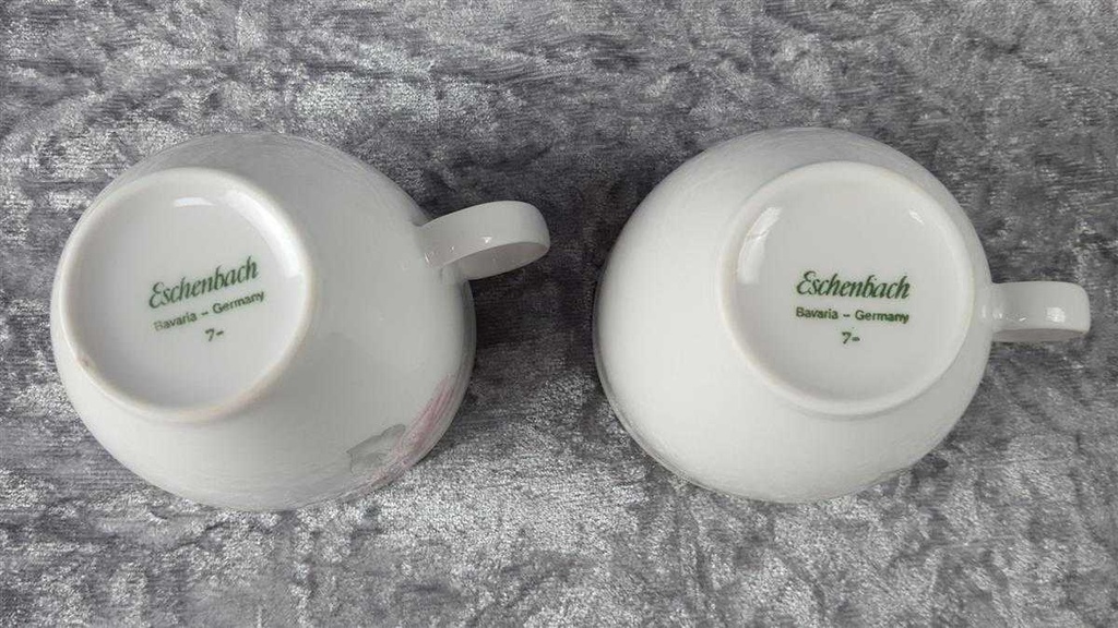 [2119197] 2er Set Kaffeetasse Tasse mini Eschenbach Valencia 1495 rosa Blumen gebraucht - akzeptabel Bild 7
