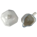[45816529] Zuckerdose Milchkännchen und Milch & Zucker Set Burg Lindau Blaue Linie Blau gebraucht - gut Bild 2