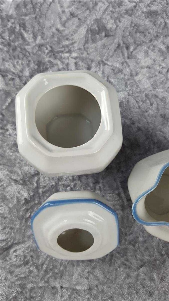 [45816529] Zuckerdose Milchkännchen und Milch & Zucker Set Burg Lindau Blaue Linie Blau gebraucht - gut Bild 3